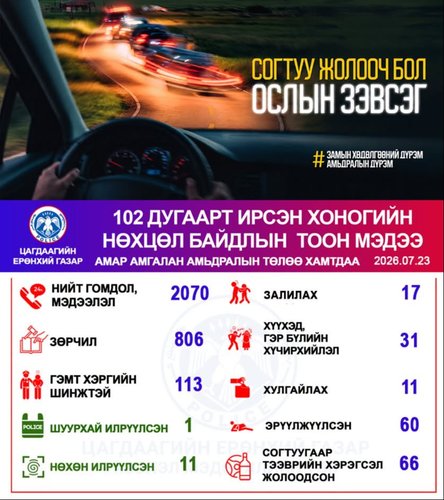 Хоногийн нөхцөл байдлын тоон мэдээ